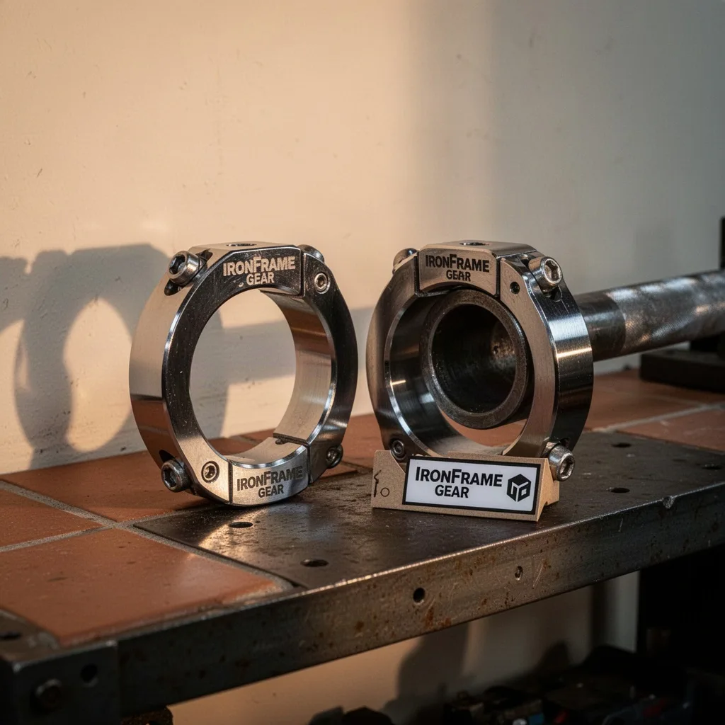 IronFrame Hard Chrome Olympic Barbell Collars Set